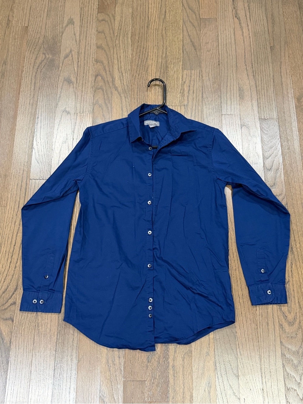 Boys Van Heusen Classic Button-Down Shirt - Navy Blue Size L